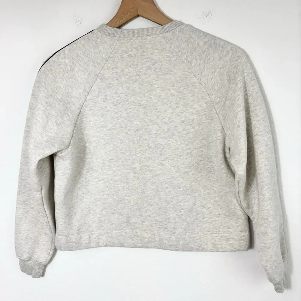 MAEVE BY ANTHROPOLOGIE GREY WITH STRIPE WOMEN SOFT SWEATER SIZE XXSMALL